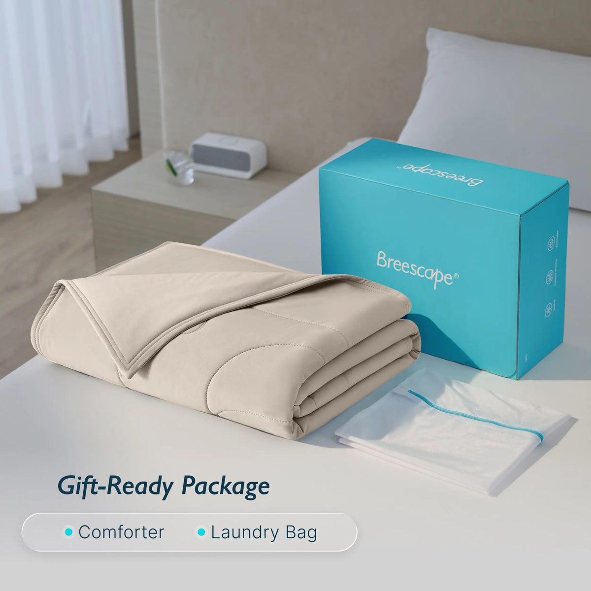 Breescape® Ivory Cooling Comforter Blanket